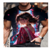 Men’s 3D Anime Girl Print Graphic Tee