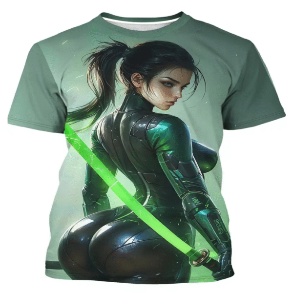 Men 3D Geisha T-Shirt Artistic Design