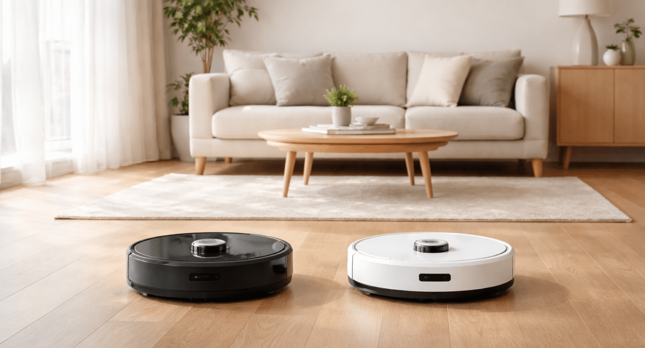 Robotic vacuum cleaners in family room