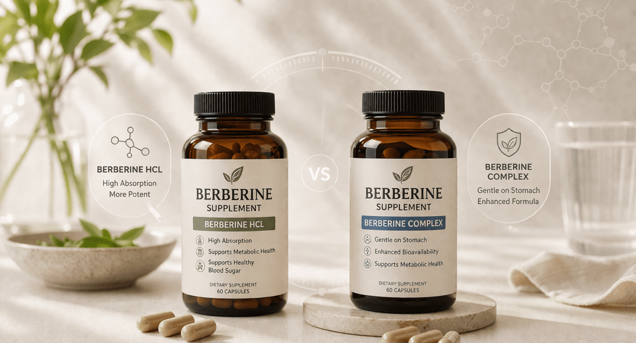 Berberine supplement comparison HCL vs complex capsules for weight loss support