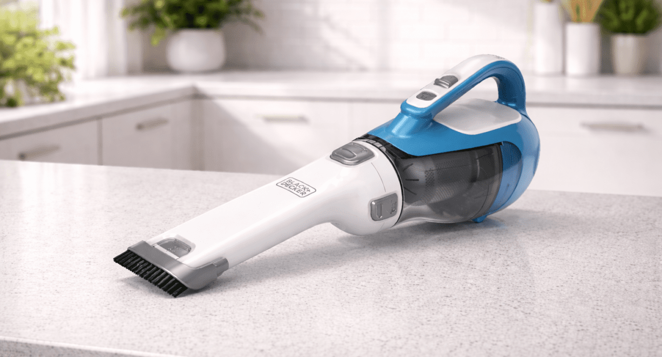 BLACK+DECKER CHV1410L handheld vacuum on kitchen counter