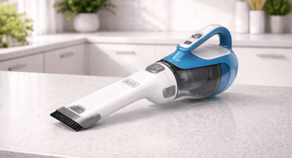 BLACK+DECKER CHV1410L handheld vacuum on kitchen counter