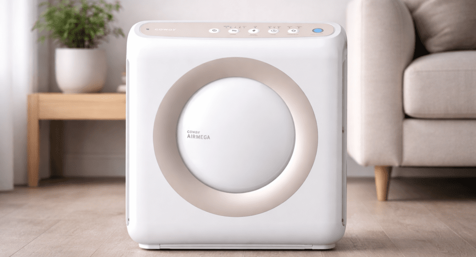 Coway Airmega AP-1512HH air purifier in living room