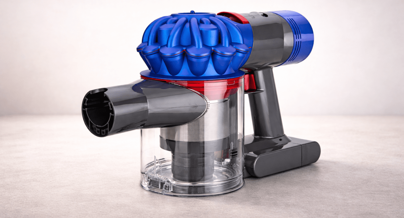 Dyson V7 Trigger cordless handheld vacuum on neutral background