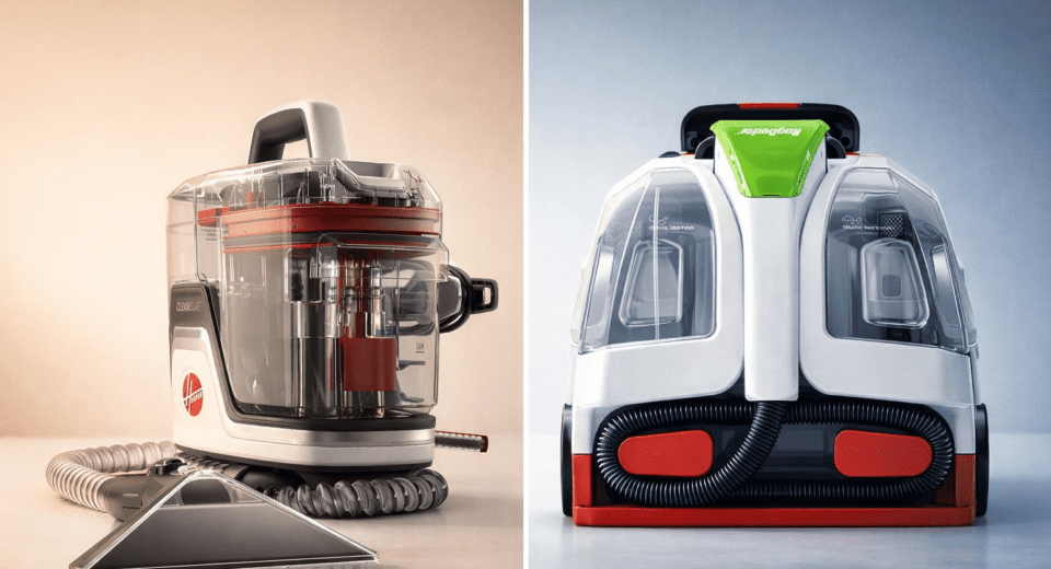 Hoover CleanSlate vs Rug Doctor portable carpet cleaner comparison