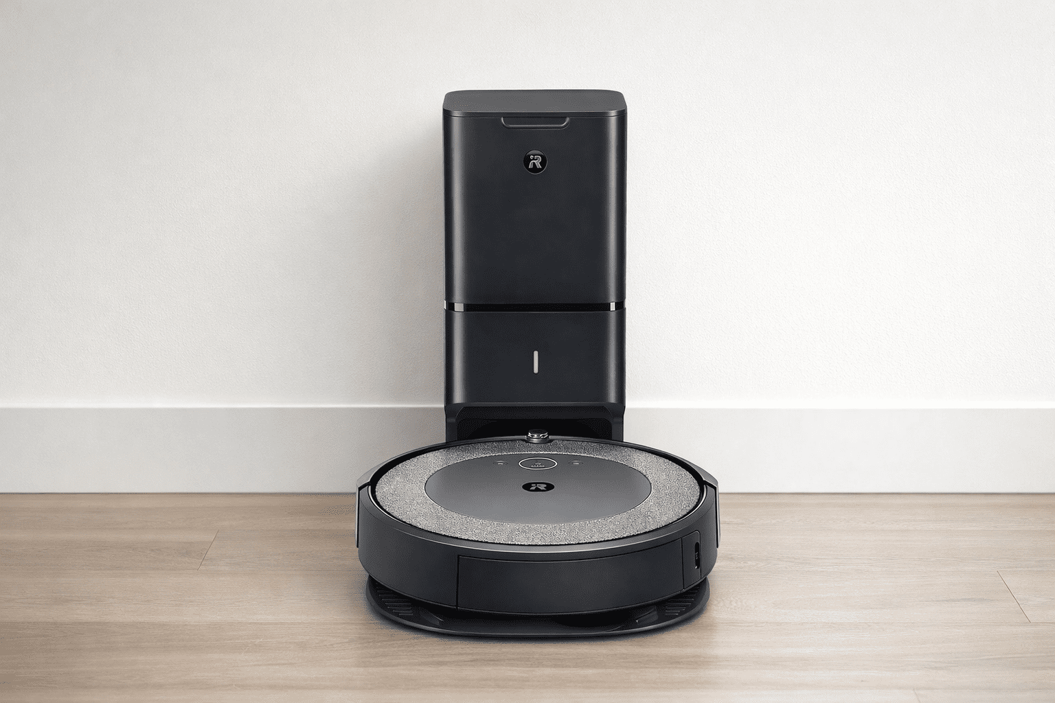iRobot Roomba i3 plus robot vacuum on floor