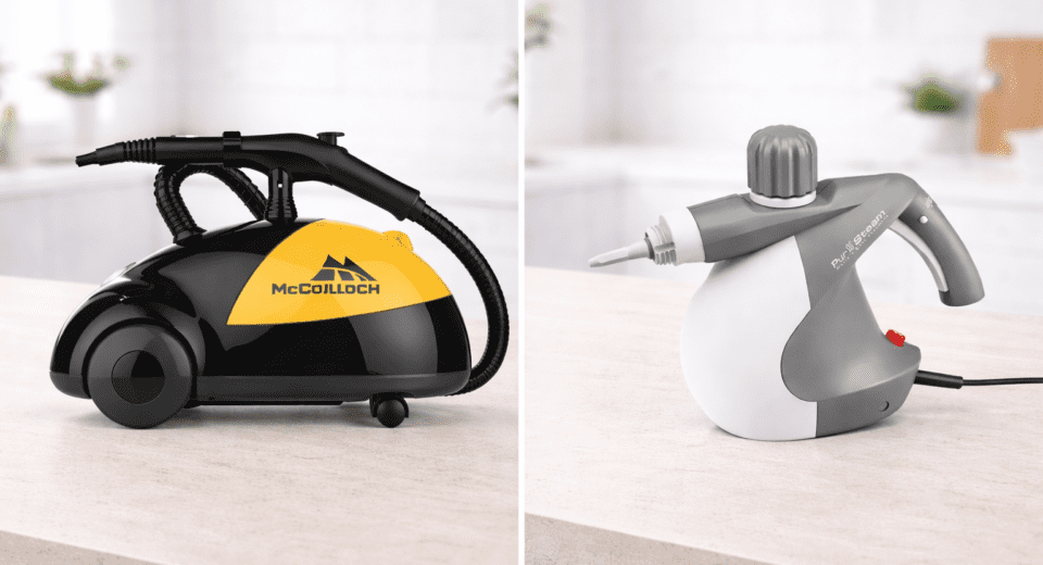 McCulloch MC1275 vs PurSteam handheld steam cleaner comparison