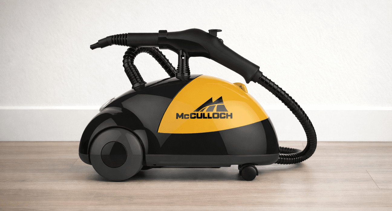 McCulloch MC1275 heavy duty steam cleaner on floor
