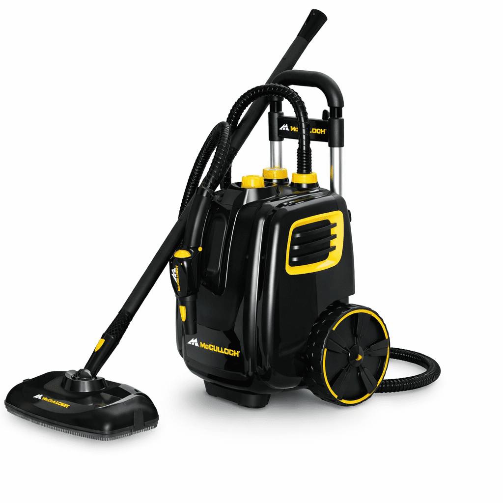 McCulloch MC1385 deluxe canister steam cleaner on floor