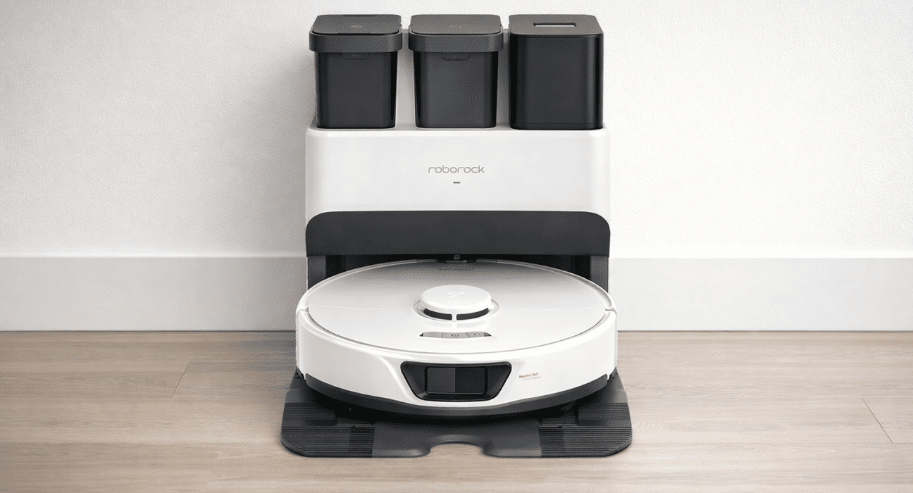 Roborock S7 robot vacuum on modern floor