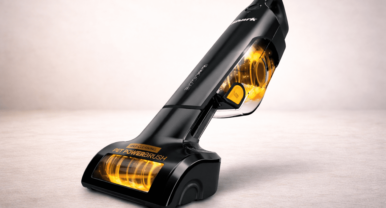 Shark UltraCyclone Pet Pro Plus handheld vacuum on neutral background